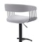 Armen Living Calista Adjustable Bar Stool in Light Gray Fabric with Black Metal LCCABABLKLTGR - alternate 6