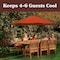 Pure Garden 10-Foot Offset Patio Umbrella with Cross Base, Orange 50-102-TC - alternate 6