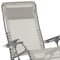 Homeroots 30" Light Gray and Chrome Steel Outdoor Zero Gravity Chair with Light Gray Cushion 320598 - alternate 3