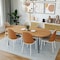 Leisuremod 70.9 in W, 29.5 in L, Manufactured Wood/Steel/Velvet, Natural Wood/Beige TT70-WCNW18-BG - alternate 6