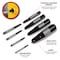 Performance Tool 8 pc. Screw Extractor Set, Broken Screw Remover, Carbon Steel, Storage Case W2968 - alternate 3
