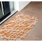Homeroots 3' X 5' Orange and White Abstract Washable Non Skid Indoor Outdoor Area Rug 559283 - alternate 1