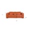 Homeroots 90in Orange and Brown Italian Leather Power Reclining Loveseat With Storage 720555 - alternate 2