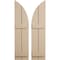 Ekena Millwork Rough Sawn 2 Board Joined Board-n-Batten w/Quarter Round Arch Top Faux Wood Shutters, 11W x 76H, PR SHUBJQ11X76RSPR - alternate 1