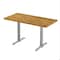Correll Rectangle Cafe Table W/ T-Base, 48 in W, 30 in L, 29 in H, Particleboard Top, Medium Oak STT3048-06-98-06 - alternate 1