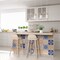 Homeroots 12" X 12" Yellow White and Blues Peel and Stick Removable Tiles 556443 - alternate 4