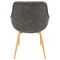 Leisuremod Markley Modern Leather Dining Arm Chair with Gold Metal Legs, Grey ECG26GR - alternate 5