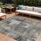 Homeroots 8' X 10' Pewter Khaki And Charcoal Abstract Washable Indoor Outdoor Area Rug 630786 - alternate 1