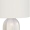 Homeroots 27" Cream Ceramic Geometric Table Lamp With Cream Drum Shade 545869 - alternate 4