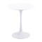 Homeroots 23" White Steel Round Pedestal End Table 556541 - alternate 5