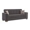 Homeroots 90" Brown Chenille Sleeper Sofa And Toss Pillows 607122 - alternate 1