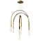 Cwi Lighting Curva Integrated LED 38in Brass Chandelier with Handcrafted Glass 1725P38-6-624 - alternate 5