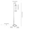 Homeroots 67" Nickel Reading Floor Lamp With Clear Seeded Glass Drum Shade 523402 - alternate 5