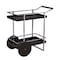 Homeroots 34in Brown And Silver Iron and Wood Rolling Bar Cart 402554 - alternate 5