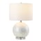 Jonathan Y Zuri 23.5" Coastal Contemporary Capiz Seashell Sphere LED Table Lamp, Pearl/White JYL1055A - alternate 1