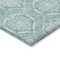 Homeroots 5' X 8' Turquoise Teal Blue And Ivory Medallion Washable Indoor Outdoor Area Rug 587771 - alternate 4