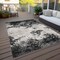Homeroots 5' X 8' Black Gray And Ivory Abstract Washable Indoor Outdoor Area Rug 599461 - alternate 2