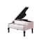 Homeroots Silver Velour Baby Grand Piano Storage Bench 469437 - alternate 3