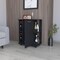 Homeroots Black Rolling Bar Cart With Wine Storage 535112 - alternate 3