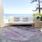 Homeroots 8' Purple Round Ombre Washable Indoor Outdoor Area Rug 563669 - alternate 7