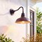 Jonathan Y Aurora 12.25" 1-Light Farmhouse Industrial Iron LED Gooseneck Arm Outdoor Sconce, Wood Finish/Copper JYL7613G - alternate 5