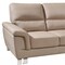 Homeroots 64in Beige And Silver Faux Leather Love Seat 329559 - alternate 4