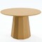 Homeroots 46" Natural Wood Pedestal Base Round Top Dining Table 721086 - alternate 1