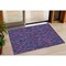 Homeroots 3' X 5' Navy Blue And Dark Pink Geometric Washable Indoor Outdoor Area Rug 599220 - alternate 1