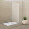 Fab Glass And Mirror Frameless Fixed Shower Glass Panel 36in x60in | Brushed Nickle Finish | 3/8in Tempered Glass Shower MSD1-36-60BN - alternate 3