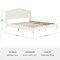 Martha Stewart Amelia King Upholstered Platform Bed with Curved Headboard and Siderails, Wood Slat Foundation TW-3WDB02-K-OWH-MS - alternate 4