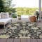Homeroots 9' X 12' Black And Ivory Floral Washable Indoor Outdoor Area Rug 605191 - alternate 5