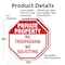 Signmission Private Property No Trespassing No, 10 inch X 10 inch, Aluminum Metal Signs, 2PK OC-A-2PACK-10-140 - alternate 3