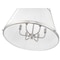 Z-Lite Madeline 6 Light Pendant, Brushed Nickel/White, 24 In W x 44.75 In H 1954P24-BN - alternate 3
