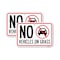 Signmission No Vehicles on Grass, 18'' X 24'' 2 Signs, Heavy Gauge Aluminum, 2PK A-1824-2PACK-23552 - alternate 1