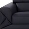 Homeroots 89" Black Italian Leather Sofa With Silver Legs 476515 - alternate 4