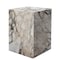 Homeroots 20" Ivory Marble Square Block End Table 569935 - alternate 4