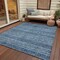 Homeroots 3' X 5' Blue And Gray Oriental Washable Indoor Outdoor Area Rug 616334 - alternate 4