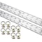 Mytee Products 8 ft L-Track Powder Coated (2) & Stud w/ Stainless Steel Ring (8) Tie Down System, 8PK LTK8x2-LTKSx8 - alternate 1