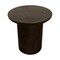 Homeroots 24" Dark Brown Distressed Solid Wood Round Pedestal End Table 605351 - alternate 4