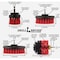 Drillbrush Patio & Garden Stiff Red Drill Brush, 4 Piece R-S-542O-QC-DB - alternate 1