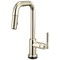 Brizo Litze Smarttouch Pull-Down Prep Faucet with Square Spout, Knurled Handle Polished Nickel 64953LF-PN - alternate 1