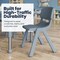 Flash Furniture Plastic Stacking School Chairs with 10.5 in Seat Height in Dusty Blue, 10PK 10-YU-YCX-003-DSTYBL-GG - alternate 6