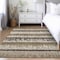 Homeroots 3' X 5' Brown Beige And Ivory Striped Washable Indoor Outdoor Area Rug 598322 - alternate 4