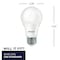 Bulbrite 15w Dimmable Frost A19 LED Light Bulbs Medium (E26) Base, 2700K Warm White Light, 1600 Lumens, 4PK 862736 - alternate 2