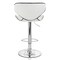 Elama 2 Piece Faux Leather Adjustable Bar Stool in White with Chrome Base ELM-723-WHT - alternate 6