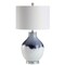Jonathan Y Mia 27" Glass/Metal LED Table Lamp, Blue/White JYL1065A - alternate 3