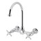 Kingston Brass Two-Handle Wall Mount Bridge Kitchen Faucet, Polished Chrome KS1291BEX - alternate 1