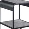 Homeroots 21" Black And Concrete Gray Manufactured Wood And Metal Rectangular End Table With Shelf 486419 - alternate 3