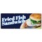 Signmission Fried Fish Sandwich, 36 Inch, Banner B-96-30379 - alternate 1
