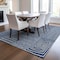 Homeroots 5' X 8' Navy Blue And Ivory Geometric Washable Indoor Outdoor Area Rug 596951 - alternate 4